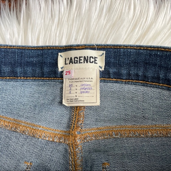 L’AGENCE Jordan High Waisted Distress Ankle Jeans - Picture 3 of 3